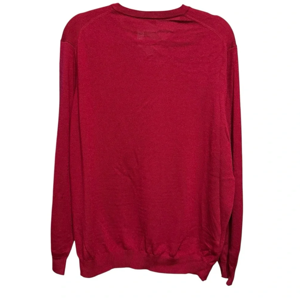 Daniel Gray 100%‎ Merino Wool V-Neck Sweater Men’s Size XL Maroon